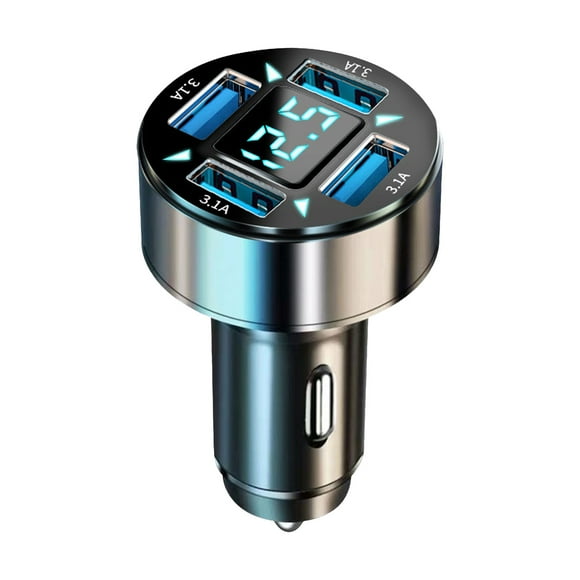 Car Bluetooth 5.0 Wireless Handsfree Car FM Transmitter Receiver Radio MP3 Adapter Player PD66W+3.1A+QC3.0