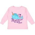 thumbnail image 3 of Inktastic Cute Narwhal I'm a Unicorn of The Sea Girls Long Sleeve Toddler T-Shirt, 3 of 5