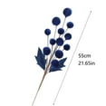 thumbnail image 4 of Velvet Christmas Berries Stems 21.6Inch Artificial Christmas Picks for Christmas Tree Ornaments DIY Xmas Wreath Crafts Holiday & Home Decor Dark Blue, 4 of 7