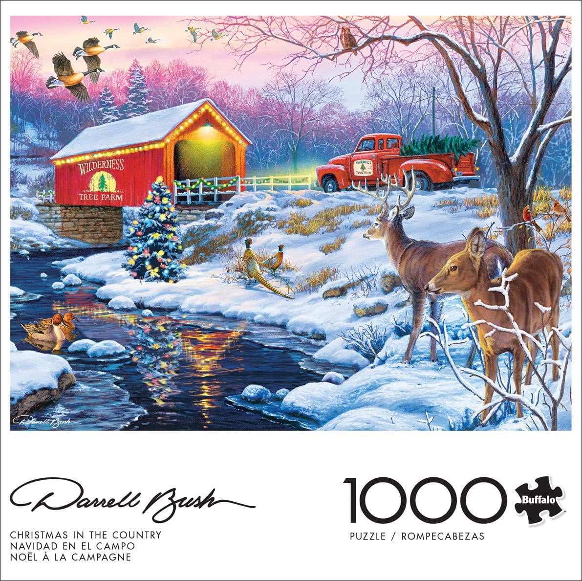 Buffalo Games - Darrell Bush - Christmas in the Country - 1000 Piece Jigsaw Puzzle