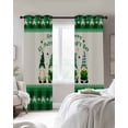 thumbnail image 4 of St. Patrick's Day Blackout Curtains for Bedroom Living Room Darkening Curtains 90 Inch Shamrock Gnomes Gold Coin Plaid Beige Black Out Window Curtain Privacy Window Treatment Grommet Drapes 52"x90"x2, 4 of 9