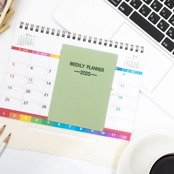 FONWILYO Xingtingyu Weekly Planner Pu Material Compact Design For Office 1Set