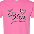 thumbnail image 4 of Inktastic Well Bless Your Heart with Floral Print T-Shirt, 4 of 5