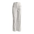 thumbnail image 5 of Prolriy Dress Pants Women, Women's Solid Color Fashionable Casual Pocket Cotton Linen Waist Wide Leg Pants Women's Pants Business Casual Pants for Women White XXL, 5 of 7