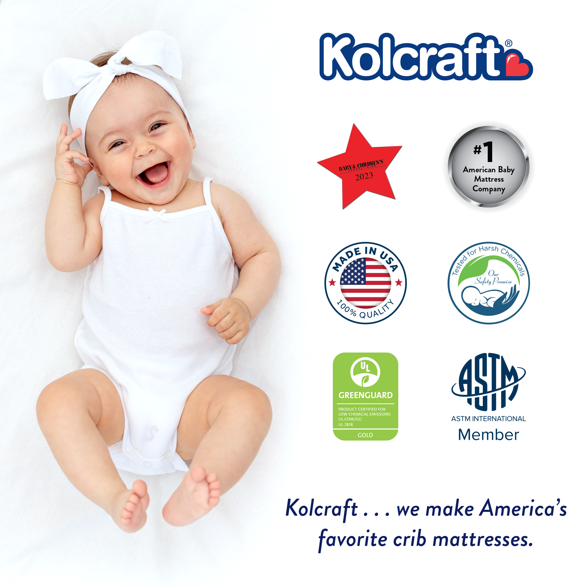 Kolcraft Love & Comfort Sustainable Fiber Crib and Toddler Mattress photo 3