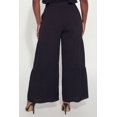 thumbnail image 4 of Women's Plus Size High Waisted Crepe Knit Tiered Palazzo Pants, 4 of 4