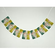 YKCG Happy Easter Cute Rabbits Banner Bunting Garland Flag Sign for Home Family Party Decoration