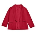 thumbnail image 7 of Bovxnpu Girls Tops Long Sleeve Cardigans Jacket, Girls Solid Color Lapel Suit Coat Button Down Long Seelve Blazer Jacket 13 Years, 7 of 7