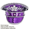 thumbnail image 3 of Shimmering Captain Hat for Wedding Masquerades Headwear Carnivals Party Hat Bridal Shower Hat Female Roleplay Marine Hat, 3 of 8