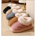 thumbnail image 5 of Women's suede memory foam lined cotton shoes, windproof high - heeled lined snow boots, ideal gifts for festivals, girlfriend style, cute and stylish snow boots., 5 of 7