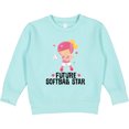 thumbnail image 2 of Inktastic Future Softball Star Girl Toddler Sweatshirt, 2 of 4