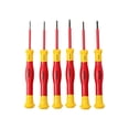 thumbnail image 1 of Juego de 6 desarmadores dieléctricos de precisión rojo, 1 of 6