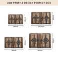 thumbnail image 4 of Wooden Plank Door Mat Indoor Outdoor, Rustic Farmhouse Brown Black Barn Door Non Slip Welcome Mat with Rubber Backing, Absorbent Fabric Front Door Mats Entryway Rug for Home Patio Entrance 18"x30", 4 of 8