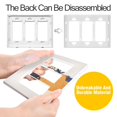 thumbnail image 4 of Yayeee Rocker Switch Wall Plate 3-Gang 6.5"x4.6" Home Decorative Outlet Cover, Cartoon Flowers, 4 of 6