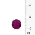 thumbnail image 4 of 5 mm Natural Round Ruby Stud Earrings Set in 14k Yellow Gold, 4 of 4