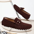 thumbnail image 5 of Big Size Men's Casual Loafers Slip On Leather Shoes Comfortable Lightweight Driving Shoes Male Moccasins Classic Penny Loafer Flats Boat Shoes Outdoor Walking Shoes, 5 of 13