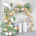 thumbnail image 3 of 128pcs Jungle Themed Party Maroon Golden Balloons Set, 3 of 4