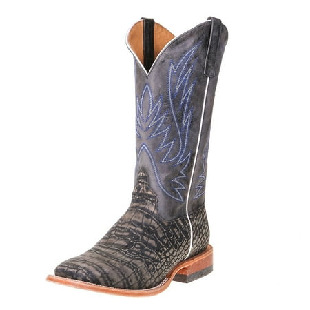 

Horse Power HP1855 Men`s Horsepower Coco Vintage Caiman Print 13` Black Dublin Top Sq Toe Gray/Black 9 D