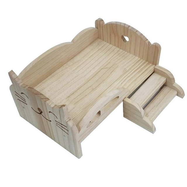 Wooden Play Bed for Dolls DIY Mini Play Bed for Dolls (Kitten)