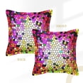 thumbnail image 3 of Bingfone Decorative Pillow Covers 20"X20" Colorful Tie Dye Stained Glass 3 Couch Pillow Cases Modern Farmhouse Covers For Couch Sofa Bed, 3 of 9