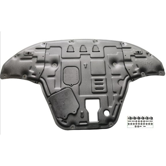 WRWolf Black Plastic Steel Engine Under Cover Splash Guard for Hyundai Sonata 2024 – Bolt-On, Includes Hardware & Manual