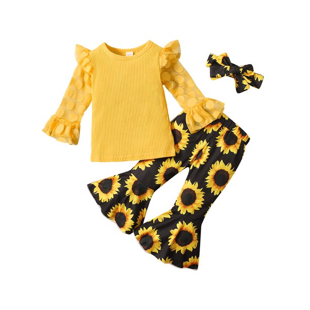 DYMADE Toddler 1218 Months Baby Girls Clothes 3Pcs Set Solid Knit