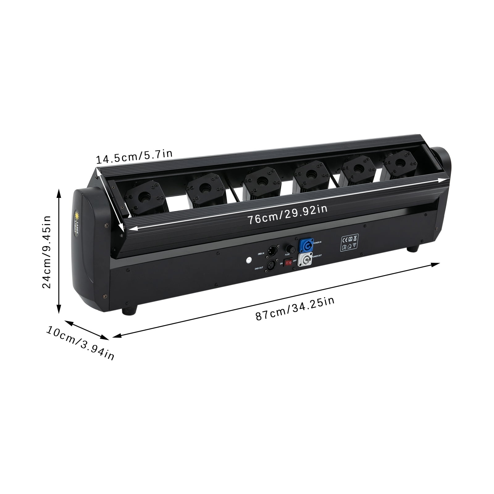 Moving Head Stage Light DMX/Master-Slave/Voice-Activated/Self-Propelled Stage Light for DJ Party Stage 6*500MW