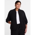 thumbnail image 2 of Avia Women's and Women's Plus Ottoman Full Zip Bomber Jacket, Sizes XS-4X, 2 of 7