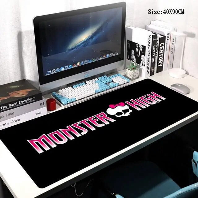 DMH Cartoon Monster High Mouse Pad Mouse Pad Desk Mouse Pad Cute HD Desk Pad Extended Gaming Keyboard Mats Gamer Mousepad 90x40