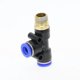 thumbnail image 3 of 5pcs PD " Accesorios neumáticos 4 mm a 12 mm de tubo de manguera 1/4 "1/8" 3/8 "1/2 "BSP Conector de aire de hilo macho T Tira de TEE Conector de aire Acoplador, 3 of 6