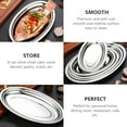 thumbnail image 3 of unbranded 2Ud Ovalado De Acero Inoxidable Plateado Resistente Para Servir Comidas, 3 of 8
