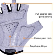 ZOL Tour Mens and Women Cycling Gloves Half Finger Breathable Comfort Pads Workout Gloves for Gym, Bike Gloves Full palm protection (X-Small)