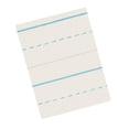 thumbnail image 2 of School Smart Standard Papel de periódico con rayas rojas y azules para grado 1 8-1/2" x 11" 3/4" 3/8" Línea quebrada 3/8" Línea saltada Blanco Paquete de 500, 2 of 5