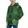 thumbnail image 2 of Kdxio Natural Green Leaves Pattern Kids Boys Girls Zip Up Hoodie 3D Printed Hooded Sweatshirt Hoody Coat with Pocket 7-12 Y-Small, 2 of 6