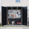 thumbnail image 2 of Remise de Rangement Extérieure 5x3 Pi Armoire en Résine Imperméable avec Portes Verrouillables pour Vélos et Meubles de Patio Noir, 2 of 7