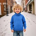 thumbnail image 4 of EnJoCho Toddler Kids Lightweight Cable Knit Sweater Turtleneck Pullover Top Warm Solid Undershirt Fall Winter Soft Baby Child Thermal Wear Layering, 4 of 6