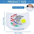 thumbnail image 4 of Cubierta de capó de automóvil Unique Bargains 63x47" Patrón de bandera de Illinois 1 Pc, 4 of 7