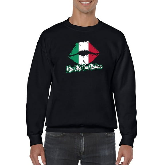 Wanna Taste Italian Lips? Sweatshirt Men -GoatDeals Designs, Male Large