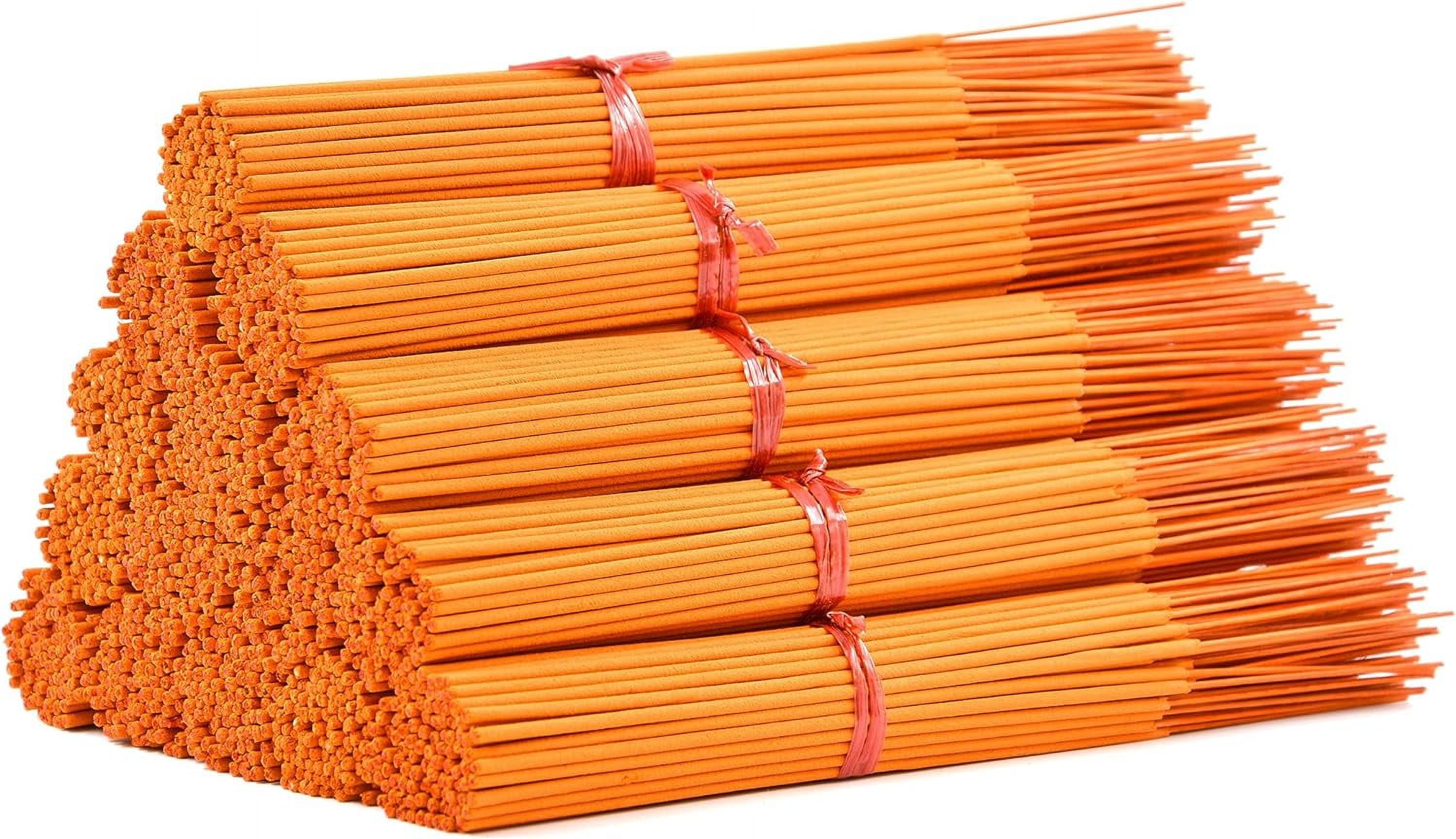 10000 Unscented (Orange) Incense Sticks 11" Bulk Wholesale - 100% Natural Joss and Bamboo Punk Blanks - Great for DIY Aromatherapy Incense Making.