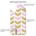 thumbnail image 4 of DistinctInk Custom SKIN / DECAL compatible with OtterBox Symmetry for iPhone 11 (6.1" Screen) - Pink & Gold Print - Random Chevron Pattern, 4 of 5