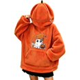 thumbnail image 3 of FYDUU Halloween Hoodies for Women Cute Ghost Graphic Pumpkin Hoodie Soft Comfy Fuzzy Hooded Sweatshirt Pullover Festive Outfit, 3 of 6