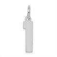 thumbnail image 1 of 925 Sterling Silver Rhodium Plaqué Numéro 1 Pendentif Pendentif Charmes, 1 of 6