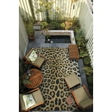 Couristan Dolce Amur Leopard Indoor/Outdoor Area Rug, 5'3