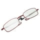 thumbnail image 5 of Gafas de lectura de moda para personas mayores, gafas para presbicia portátiles plegables de acero inoxidable (+100 marco cuadrado rojo), 5 of 8