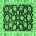 thumbnail image 1 of Ahgly Company Indoor Square Oriental Emerald Green Traditional Area Rugs, 6' Square, 1 of 4