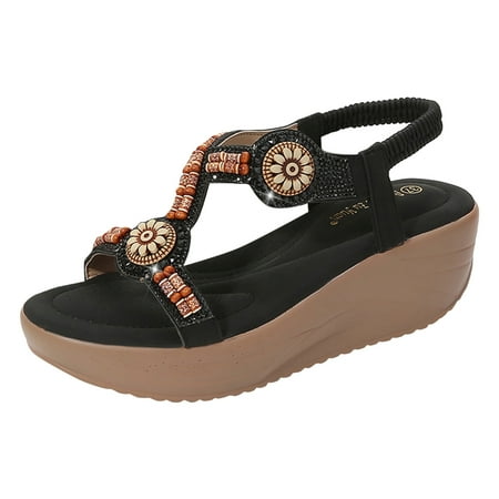 

Larisalt Sandals For Women Women s Cross Strappy Sandals Flat Fisherman Thong Gladiator Strap Sandals Black