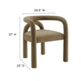 thumbnail image 4 of Side Dining Chair, Brown, Velvet, Bar Pub Cafe Bistro Dining Kitchen Hospitality Restaurant, Modern Contemporary, HB37610, 4 of 9