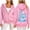 Pink, variant on CAIXIA Hoodies for Women Graphic Zip Up Fashion 2026 Trendy Long Sleeve Hoodie Sweatshirts Drawstring Lined Jacket with Pocket Fall Clothes Womens Clothing