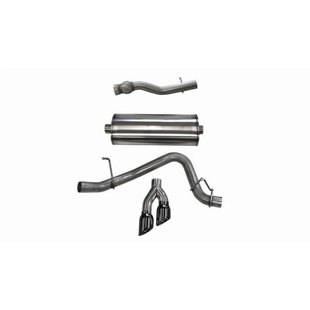 Corsa 2015 GMC Yukon Denali XL 6.2L V8 3in Cat-Back Single Side Exit Twin 4in Black Tips