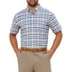 thumbnail image 1 of CAMISAS CHIC para Hombres con Cuello Punto, Manga Corta, a Cuadros, Botón, Camisa de Negocios, L Azul Amarillo, 1 of 6